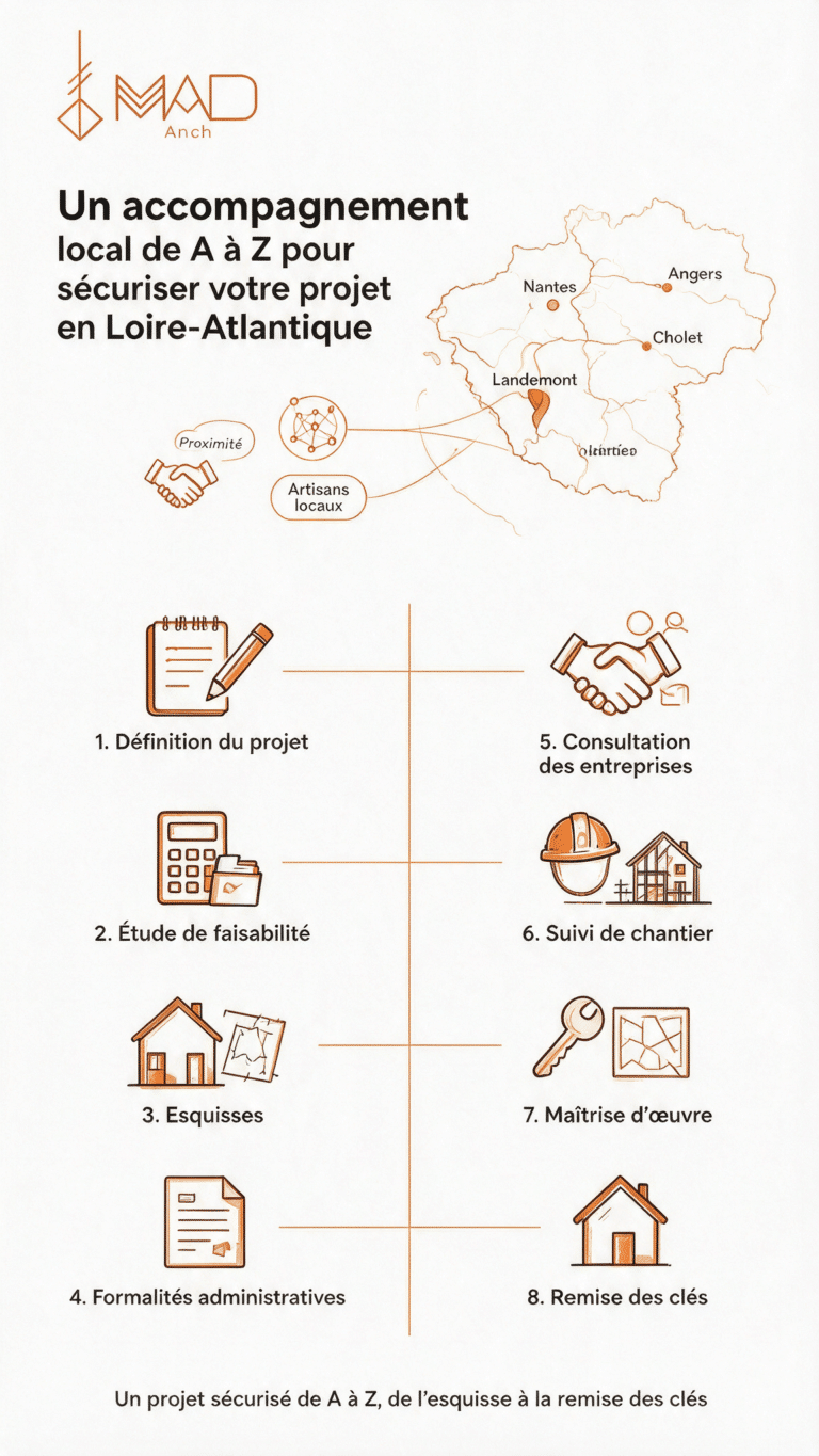 Construction de maison à Vertou, un accompagnement sur mesure avec un maître d’œuvre local, Agence MAD