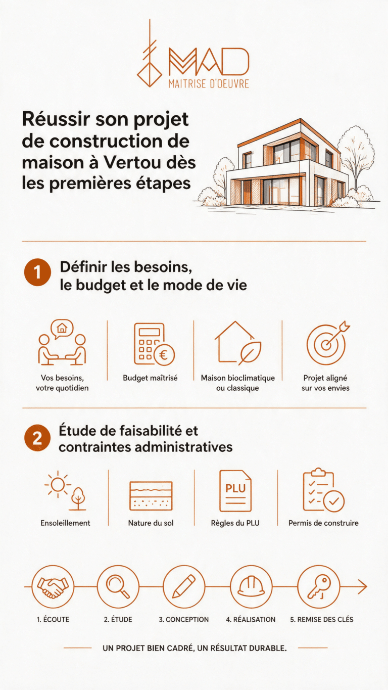 Construction de maison à Vertou, un accompagnement sur mesure avec un maître d’œuvre local, Agence MAD